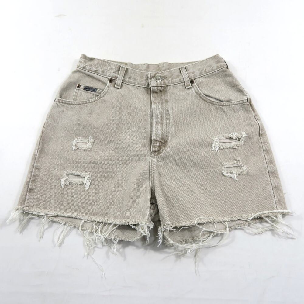 Lee Riveted Womens Jean Shorts Made in USA Vintage Sz 12 Measure 28 1980s